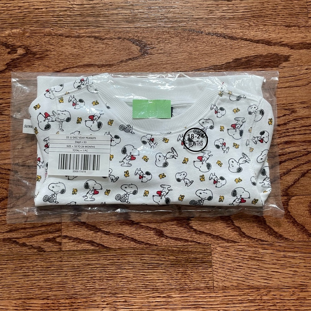 NWT Janie and Jack Peanuts Collaboration Snoopy Sweatshirt - Picture 2 of 3